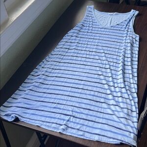 GAP Sky Blue Striped Tank Dress size Large